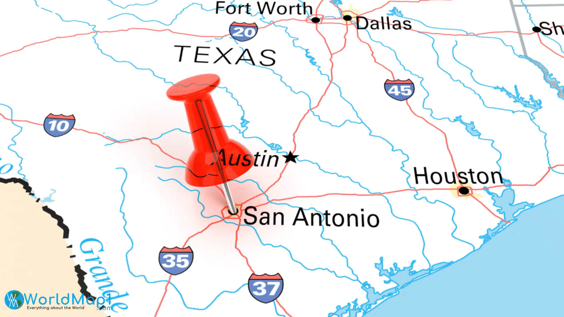 San Antonio Map in Texas